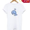 Chibi Cartoon Whale Blue - Whale Convention T shirt